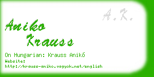 aniko krauss business card